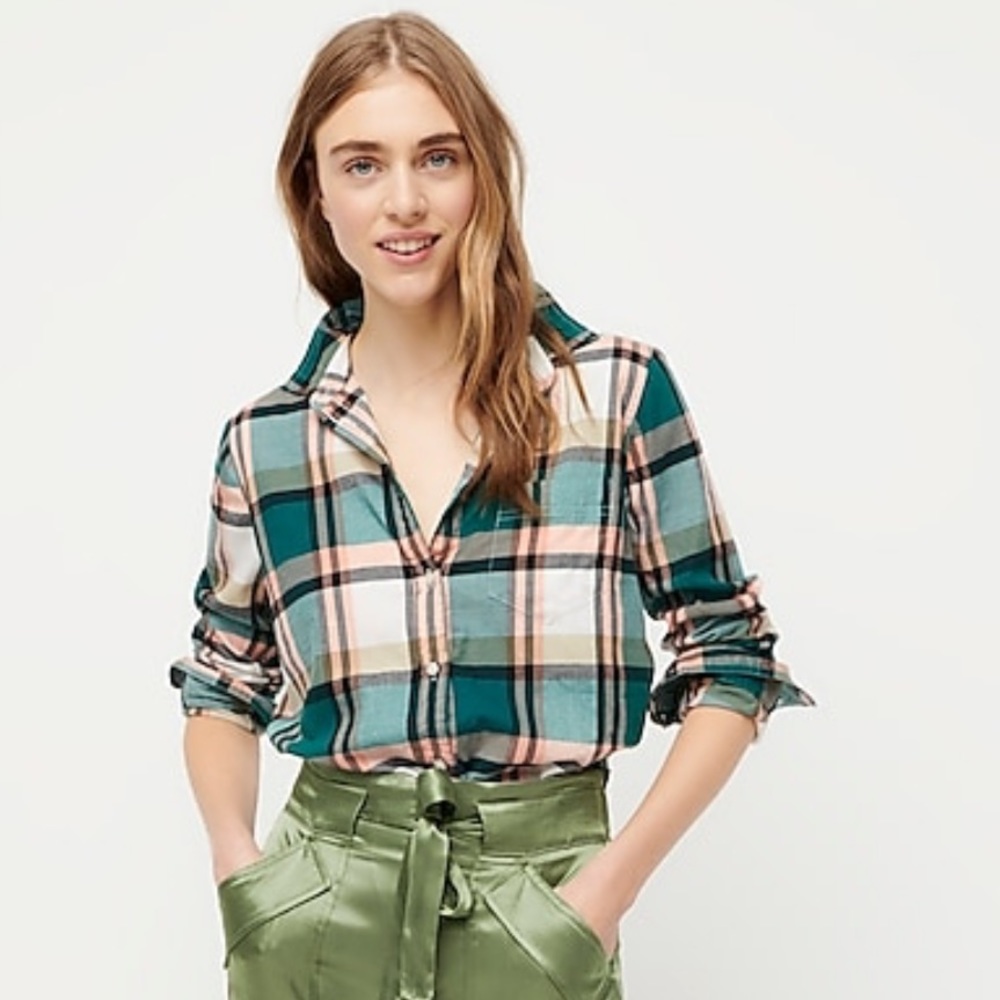 NWT! J. Crew Classic-fit boy shirt in pacey plaid
